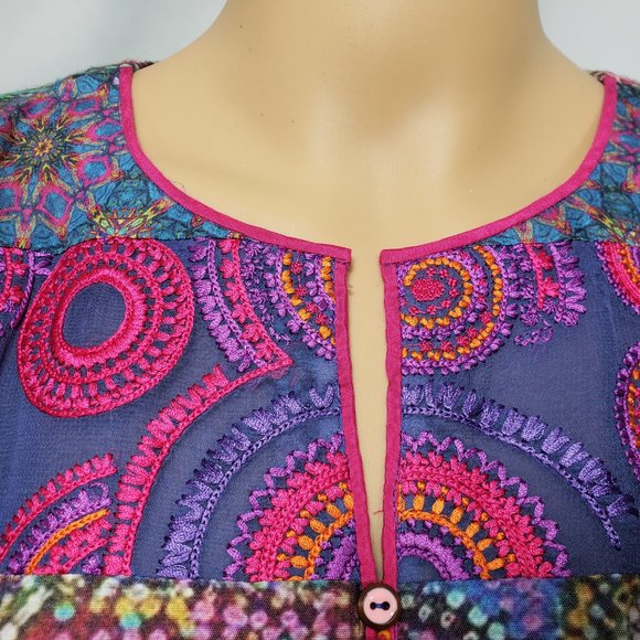 Almirah Junaid Jamshed Pakistani Viscose Chiffon Ready-Made Shalwar Kameez Suit - Picture 9 of 16